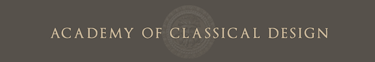 Academy of Classical Design in Southern Pines Logo for the Academy of Classical Design School of Fine Art - Classical Art School Training in the disciplines of Drawing, Oil Painting, Murals, Portraiture, Still Lives and Landscapes