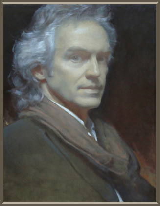 Jeffrey Mims, Oil on Canvas, Underpainting for Self Portrait